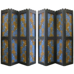 Pair of French Art Deco Paper Screens