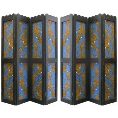 Pair of French Art Deco Paper Screens