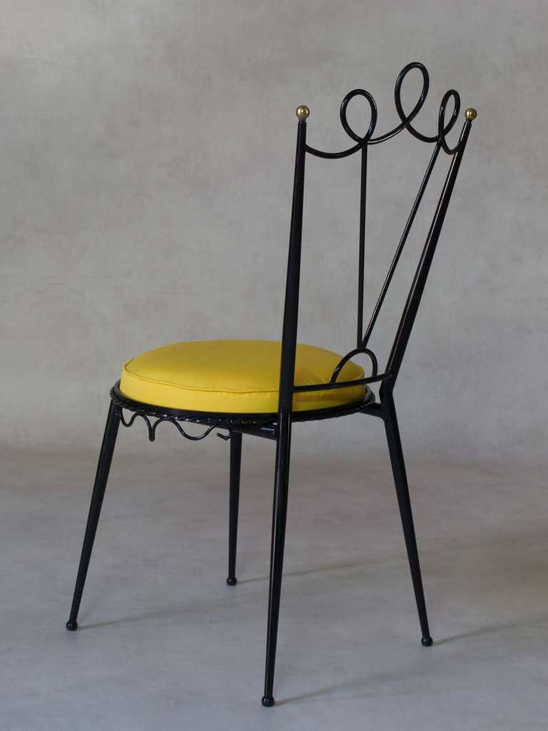 Fun and Decorative Side Chair, France, 1950s In Excellent Condition For Sale In Isle Sur La Sorgue, Vaucluse