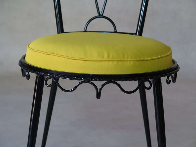 Fun and Decorative Side Chair, France, 1950s For Sale 4