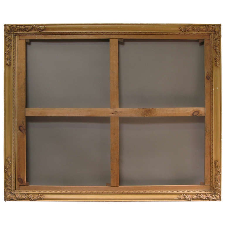 Very Large Trompe-L'Oeil French Carved Wood Frame