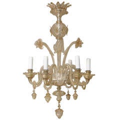 19th Century Venetian Blown Glass Chandelier