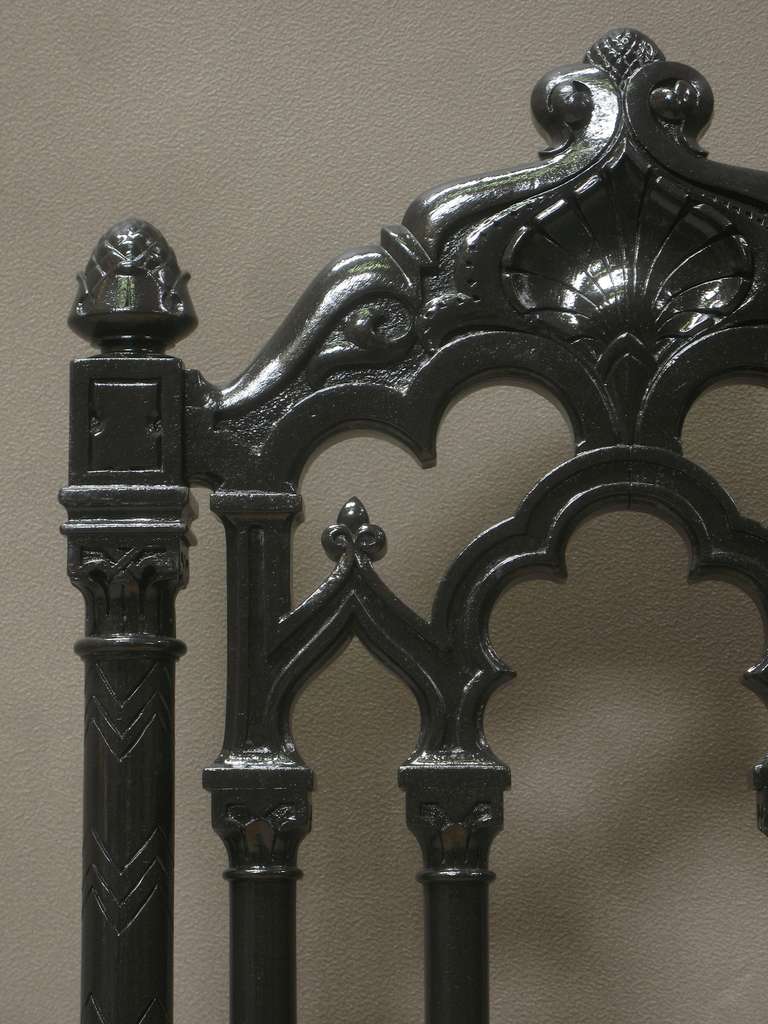 Set of 6 Gothic Revival French Dining Chairs 3