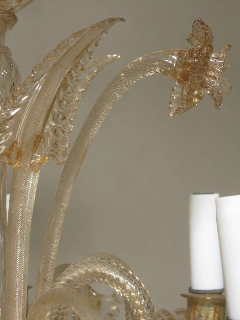 19th Century Venetian Blown Glass Chandelier 1