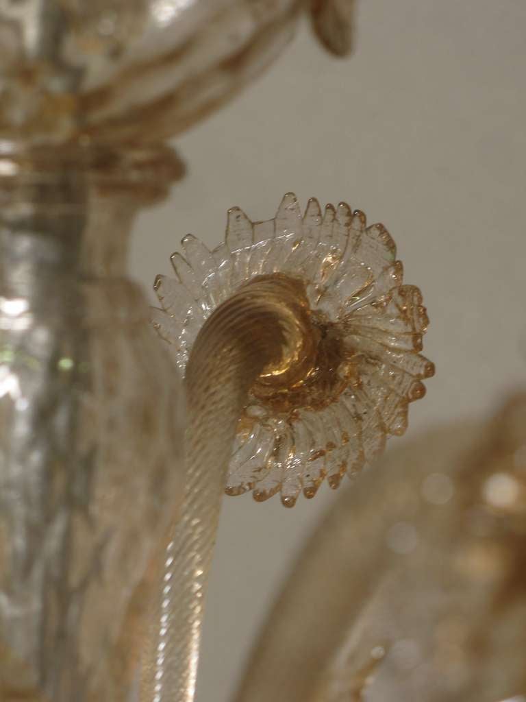 19th Century Venetian Blown Glass Chandelier 4