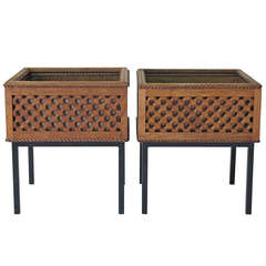 Retro Chic Pair of Jardinieres - France, 1950s