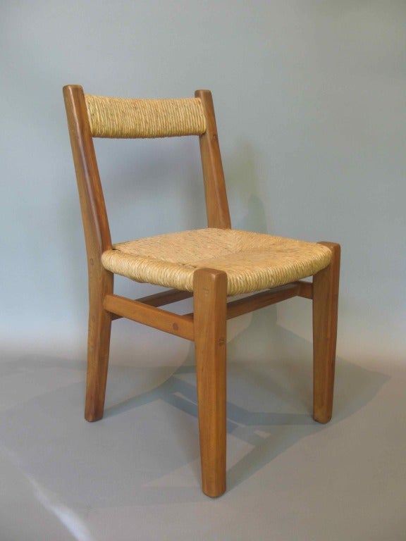 Mid-20th Century Dining Table and Six Chairs For Sale