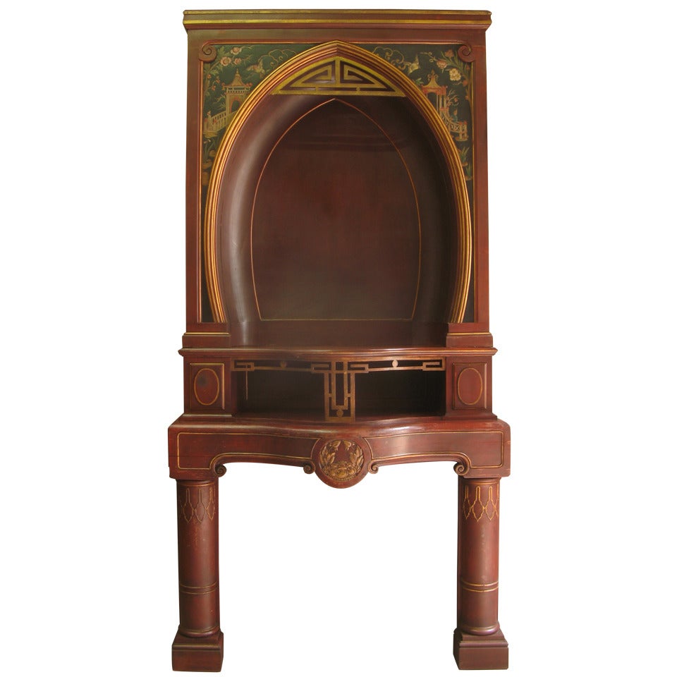 Spectacular Chinese Art Deco Style Fireplace France, circa 1930s For Sale