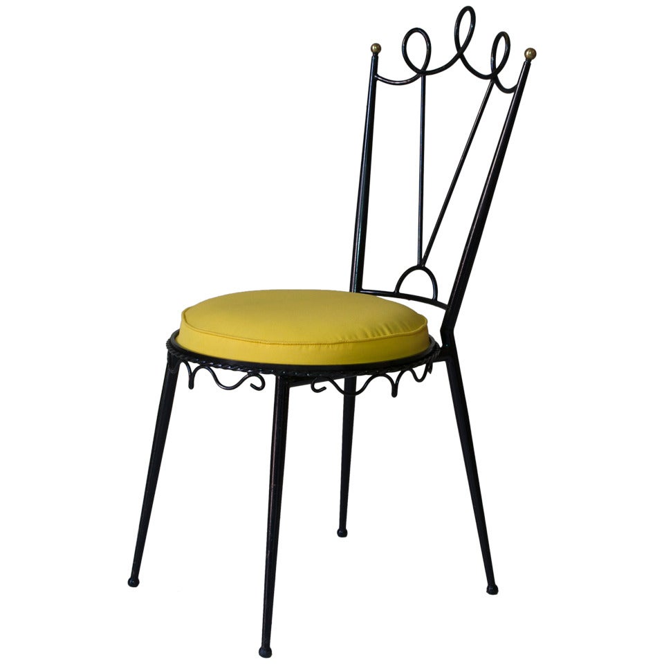 Fun and Decorative Side Chair, France, 1950s For Sale