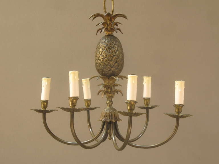 brass pineapple chandelier