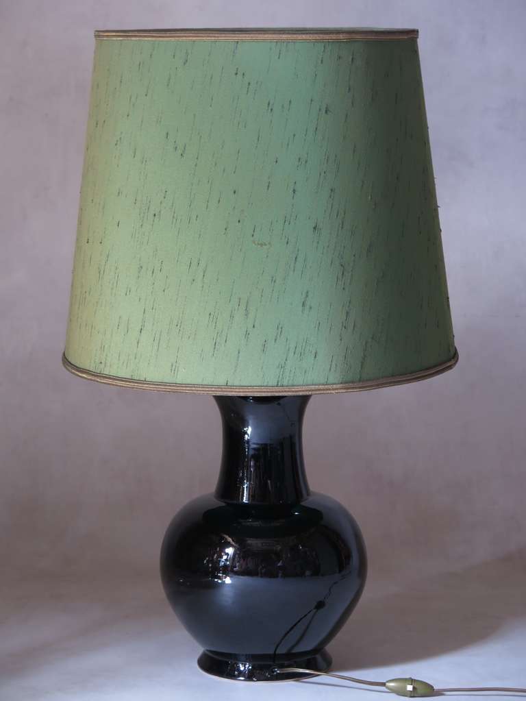 French Ceramic Table Lamp by Jean Roger