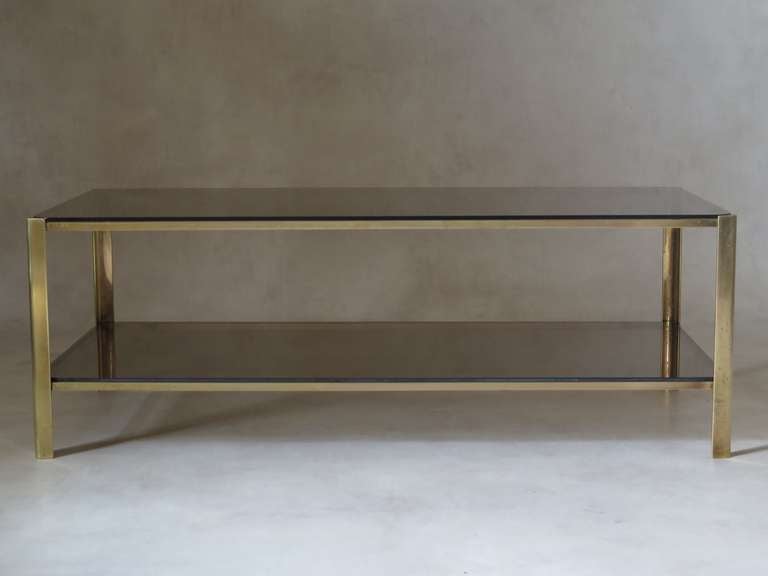 Mid-Century Modern Bronze Coffee Table by Jacques Quinet 