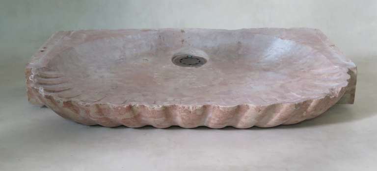 pink shell sink