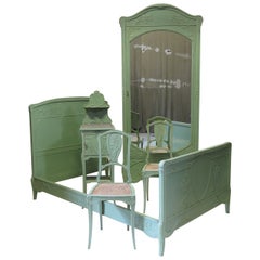 Ensemble de chambre à coucher Art Nouveau:: France:: début des années 1900