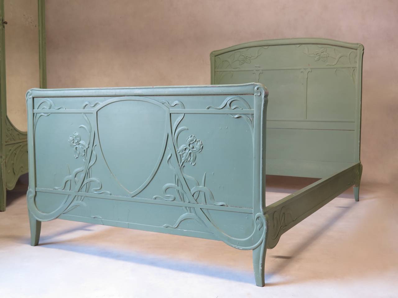 Art Nouveau Bedroom Set, France, Early 1900s 1