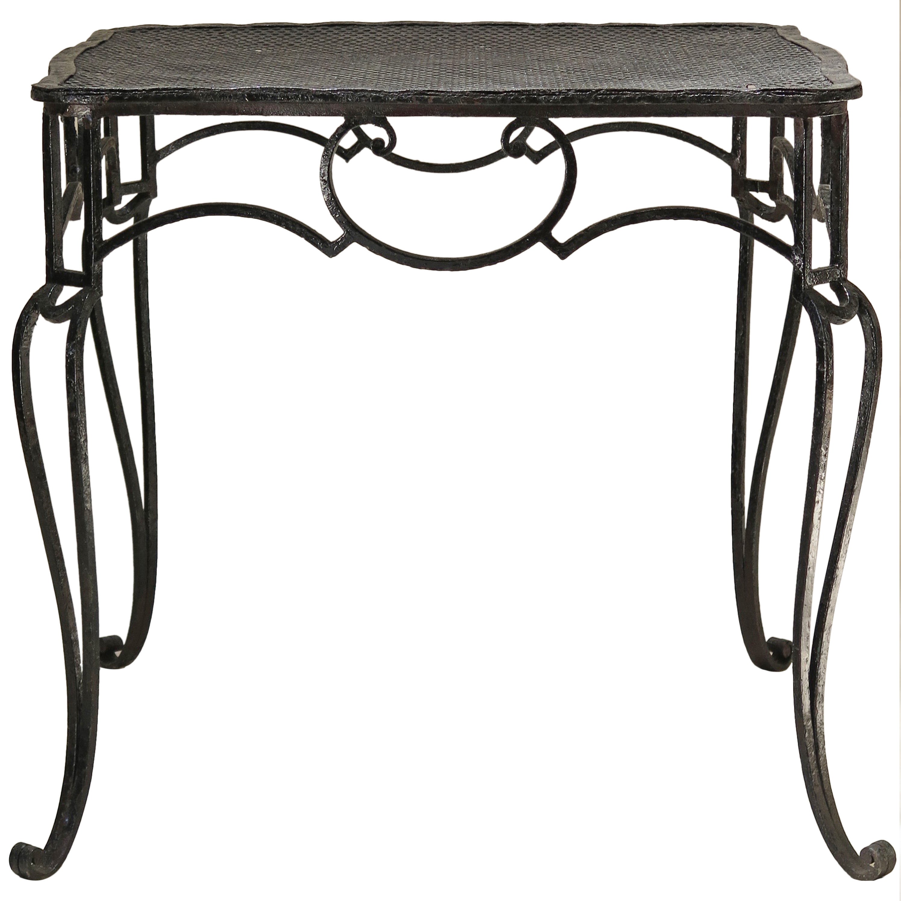 Baroque Wrought Iron Table by J.-C. Moreux - France, 1930s For Sale