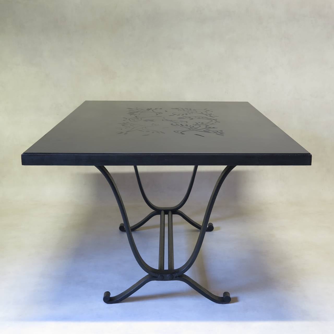 Table with Engraved 