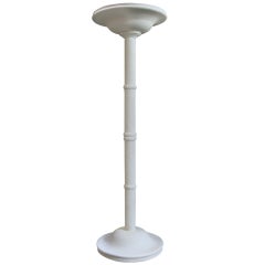 1950s French Textured Plaster Torchiere Floor Lamp