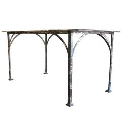 Large Rectangular French Patinated Iron Table