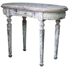 Antique Louis XVI Style Kidney-Shaped Vanity Desk