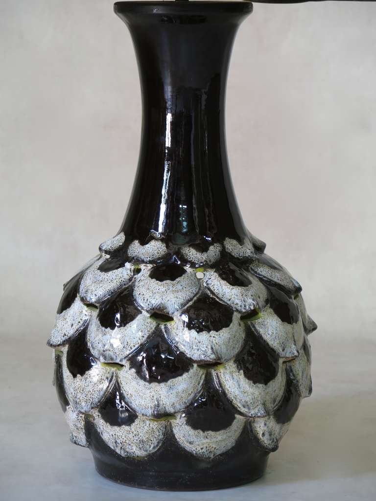 glazed ceramic lamp