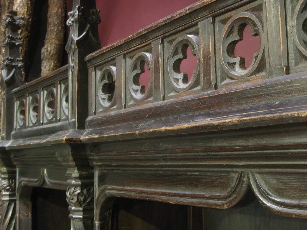 French Gothic Revival Bookcase or Display Cabinet