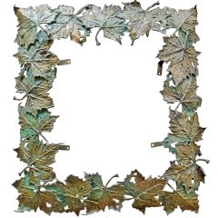 Used Patinated Bronze Leaf Frame