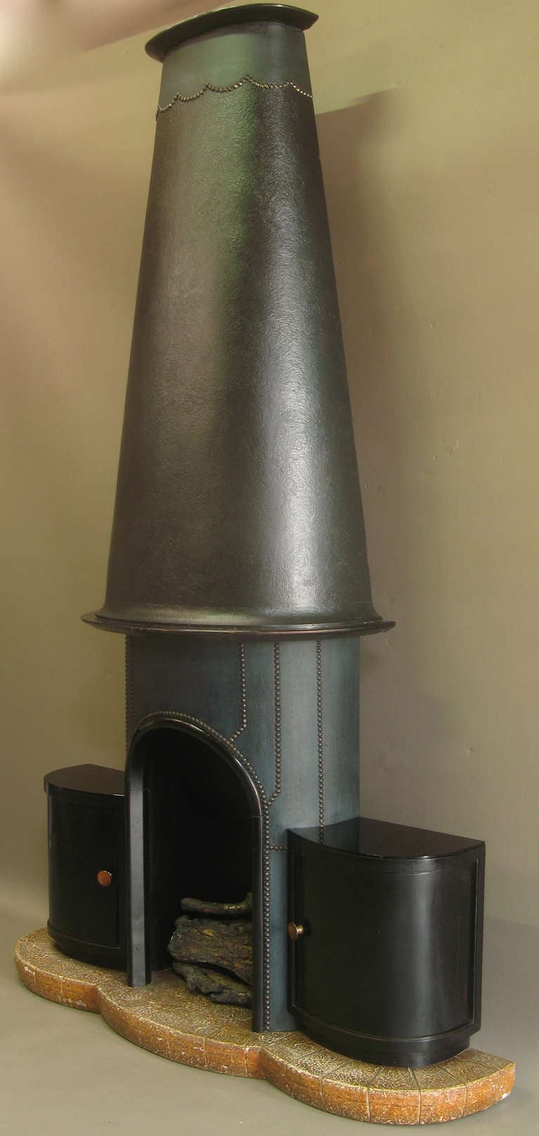 French Art Deco Electric Fireplace In Excellent Condition In Isle Sur La Sorgue, Vaucluse