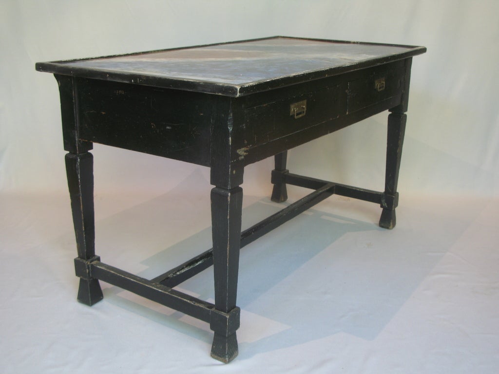 Can be used as a center or console table. 

Two drawers.