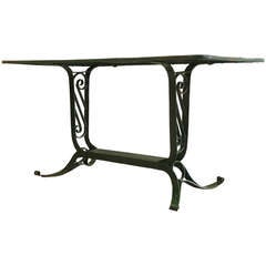 30s French Art Deco Wrought-Iron Painted Garden Table