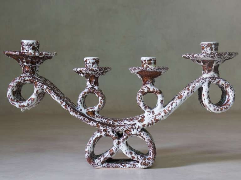 Mid-20th Century Large Pair of Marius Giuge Candelabras