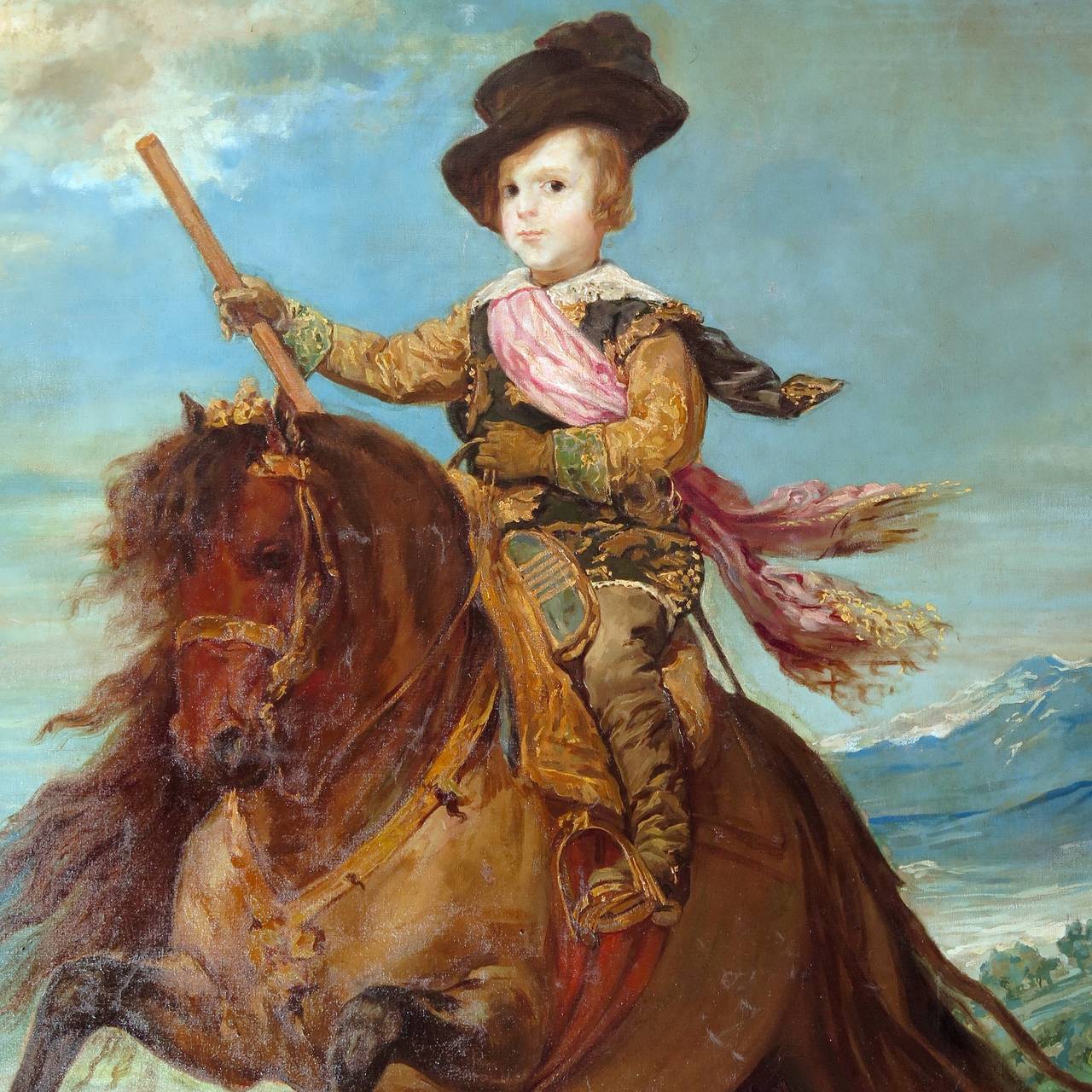 horseback painting