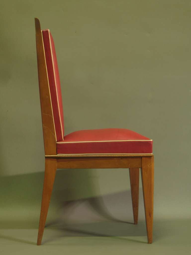 Set of Six French 1950s Dining Chairs In Excellent Condition For Sale In Isle Sur La Sorgue, Vaucluse