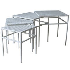 Vintage Set of Four Nesting Tables by Mathieu Mategot