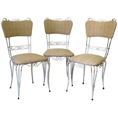 Ensemble de trois chaises françaises des années 1950