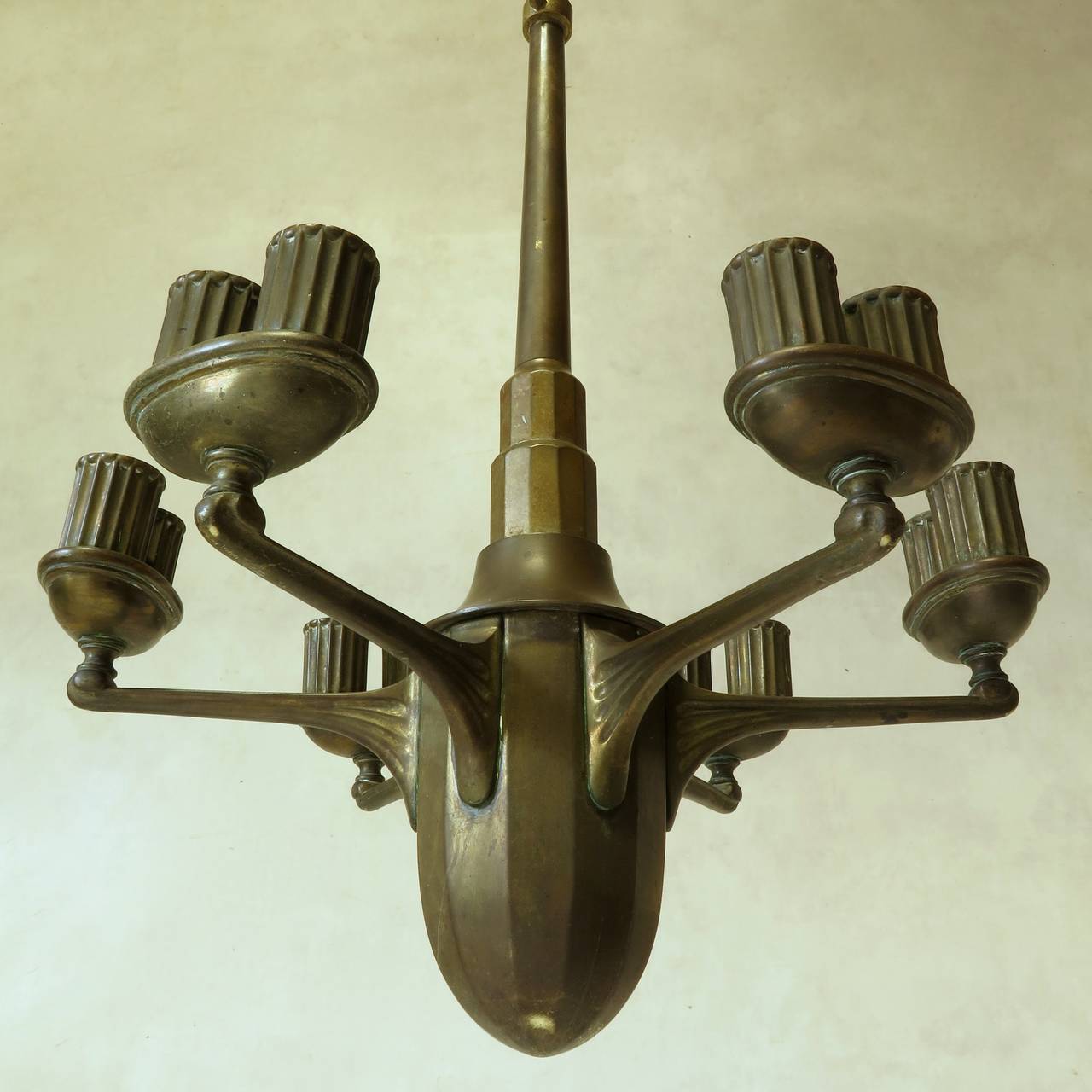 Bronze Chandelier, France, Early 1900s For Sale 4