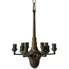 Bronze Chandelier, France, Early 1900s