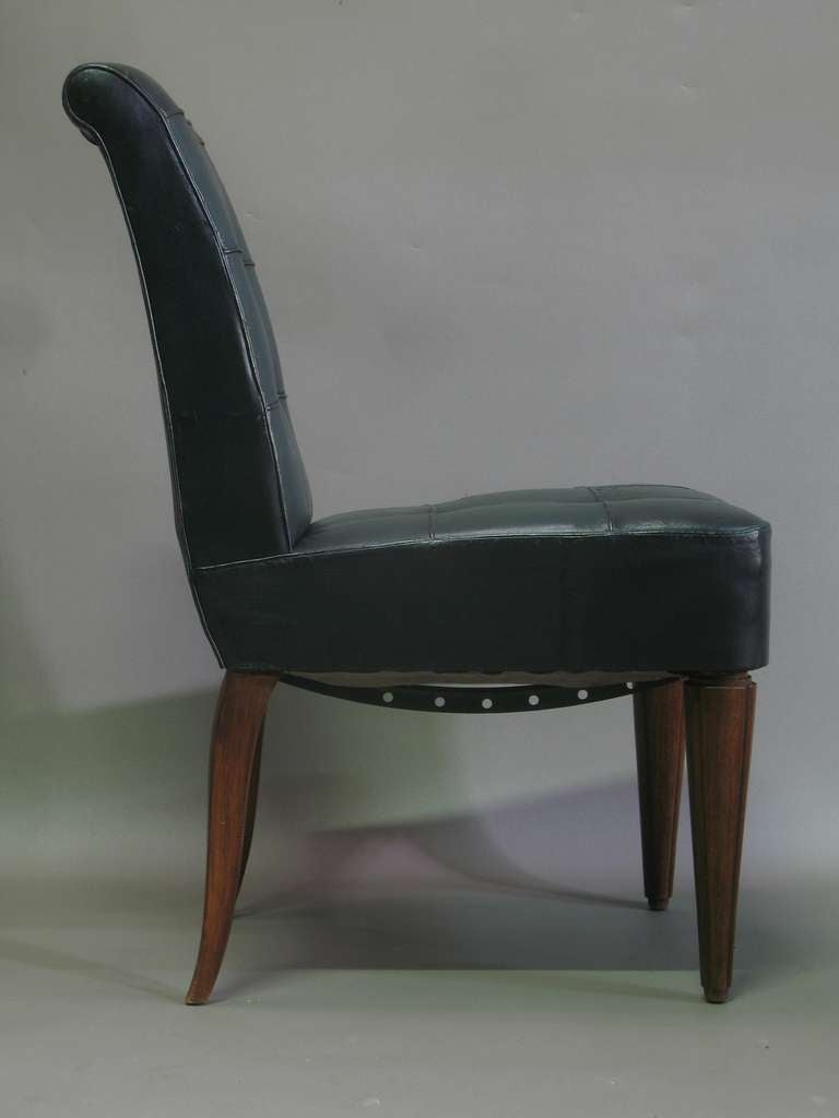 20th Century Set of Six French Art Deco Chairs from a Cruise Ship