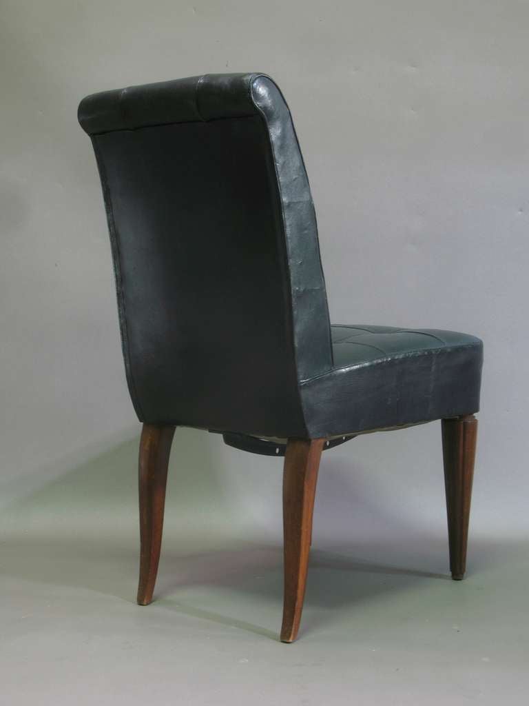 Set of Six French Art Deco Chairs from a Cruise Ship 1