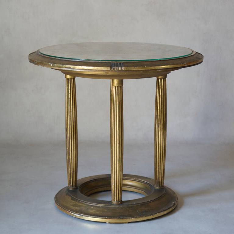 Art Déco Sesselpaar und Tisch, Frankreich, ca. 1920er Jahre im Angebot 3