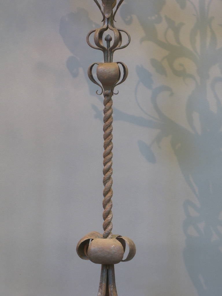 French 19th Century Wrought Iron Candleholder For Sale 6
