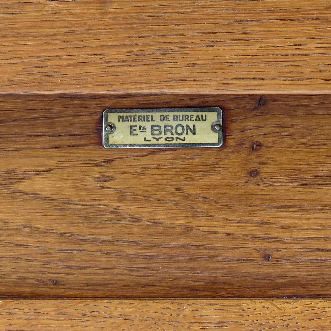 Large Art Deco Oak Desk from Lyon - France, Circa 1940s 4