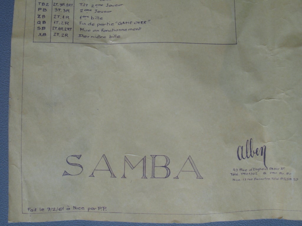Samba Pinballmaschine aus dem Jahr 1961 im Angebot 3