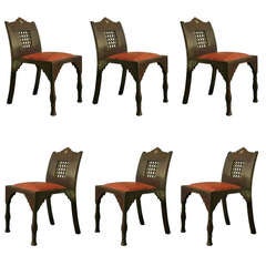 Set of 6 Low Moorish Chairs