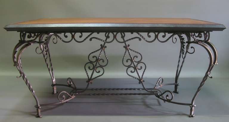 wrought iron table and chairs