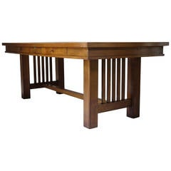 Large Art Deco Oak Desk from Lyon - France, Circa 1940s 10
