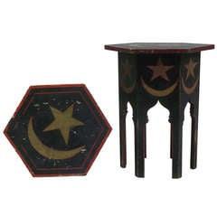 Pair of Painted Oriental Side Tables
