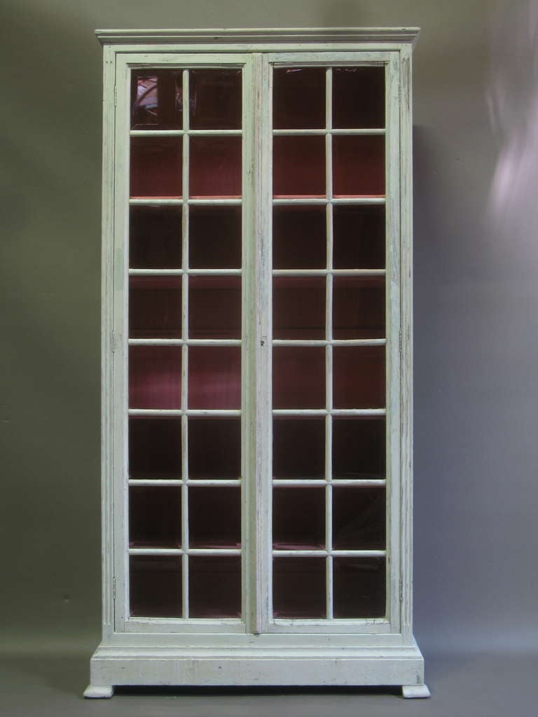 French Bookcase/Cabinet with Beveled Glass Panes