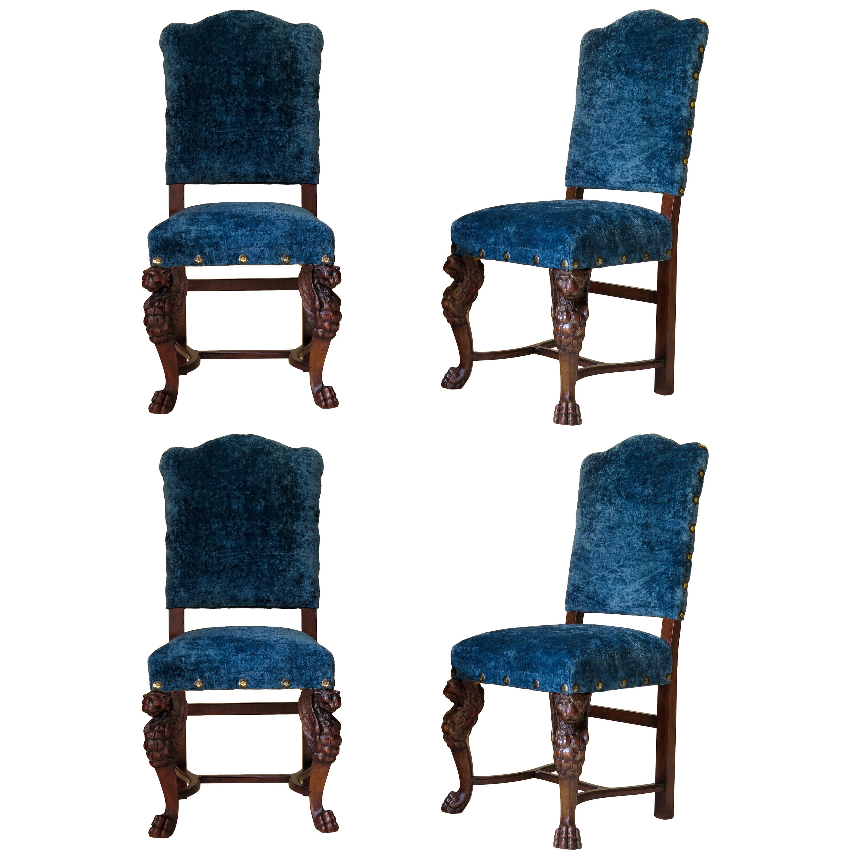 Set of Four Renaissance Style Chairs - France, 19th Century