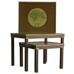 Three Stacking Tables with Atlas Tops 7
